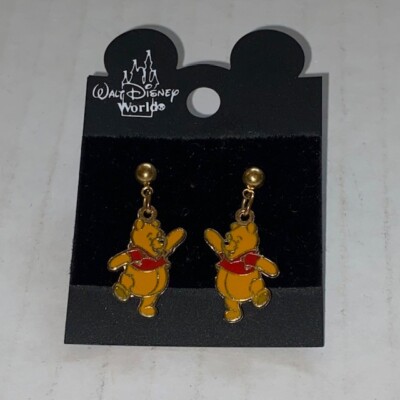 WDW WALT DISNEY WORLD WINNIE THE POOH EARRINGS ON CARD-image