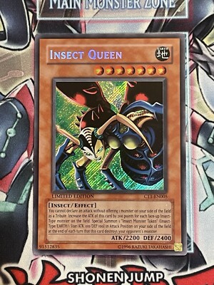 Yugioh! Insect Queen Secret Rare Near Mint Limited Edition CT2-EN005-image