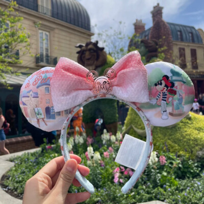 DisneyParks Epcot France World Showcase Minnie Ears Paris 2024 Headband-image