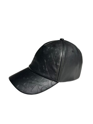 Disney Parks Walt Disney World 50th Anniversary Faux Leather Hat Black Adult Sz-image