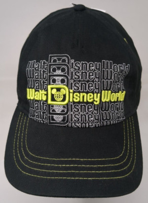 Disney Parks Vintage Old Logo Strapback Baseball Cap Hat Black New W/ Tags-image