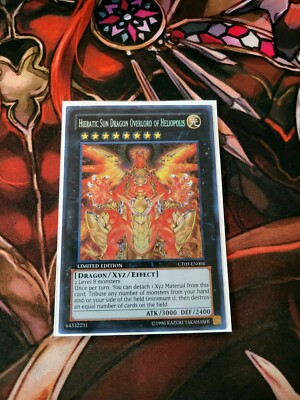 YUGIOH HIERATIC SUN DRAGON OVERLORD OF HELIOPOLIS CT09-EN004 SECRET LIMITED NM-image