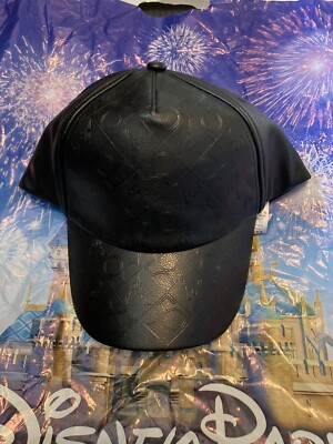 Walt Disney World 50th Anniversary Logo Black Baseball Cap Hat NWT-image
