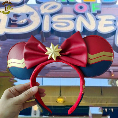 Disney Parks Ears Captain Marvel Carol Danver Red Bow Exclusive Headband-image