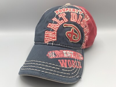Walt Disney World Hat Cap Strap Back Blue Red One Size Casual Cotton Dad-image