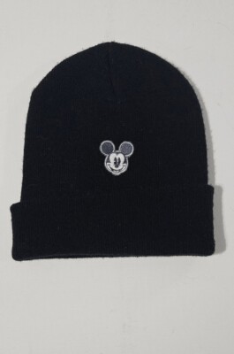 Walt Disney World Parks Mickey Mouse Black Adult Beanie Knit Cap Hat Classic B13-image