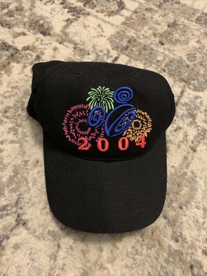 RARE Vintage 2004 Walt Disney World Mouse Ears & Fireworks Strapback Hat-image