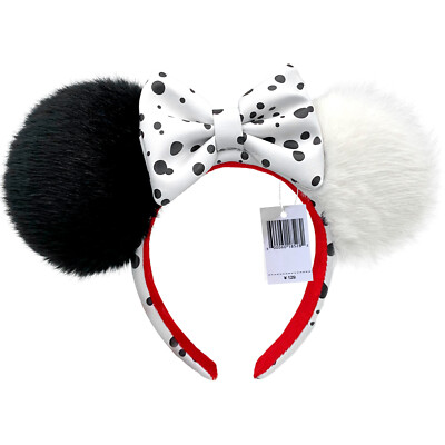 101 Dalmations Cruella Devil  Minnie Mouse Ears Disney-Parks Headband US-image
