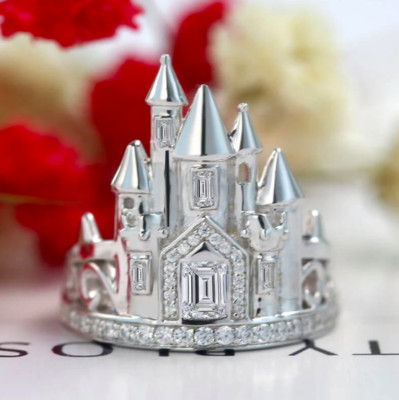 MAGIC KINGDOM CASTLE RING SIZE 7 JEWELRY WALT DISNEY WORLD PRINCESS CINDERELLA-image
