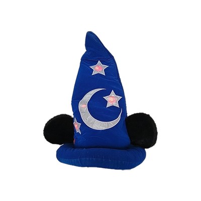 Vintage Walt Disney World Mickey Sorcerers Apprentice Fantasia Blue Plush Hat-image