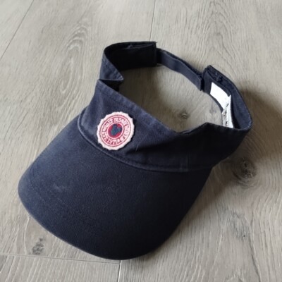 Walt Disney World Hat Visor Cap Blue Red White Adjustable Strap Distressed-image
