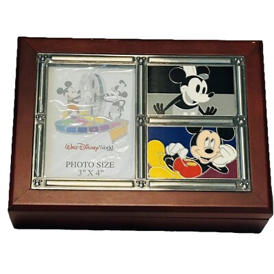 Walt Disney World Picture Photo Frame Mickey Mouse Keepsake Jewelry Box 2005-image