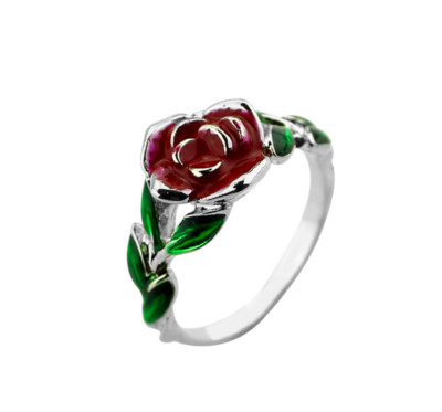 BEAUTY AND THE BEAST ROSE RING SIZE 9 JEWELRY WALT DISNEY WORLD MICKEY BELLE USA-image
