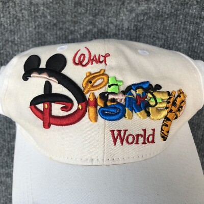 Walt Disney World Baseball Hat Cream Color Hat Embroidered Raised Disney-image