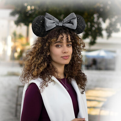 Tokyo Disney-Parks Resort Ribbon Black Japan Headband Minnie Mouse Ears 2025-image