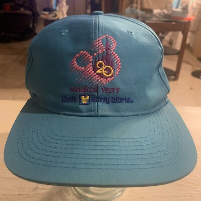 vintage 80s 90s Walt Disney World SnapBack Trucker Hat Cap 20 Magical Years-image