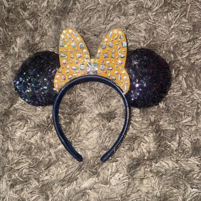 Walt Disney World Parks 50th Anniversary Jewel Sequined Minnie Ears Headband 50-image
