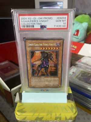 2004 YU - GI - OH! PROMO S.GAIA/FIERCE KNIGHT COLLECTOR TINS - PSA 10 !-image
