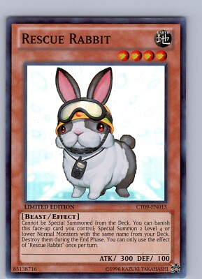 Yu-Gi-Oh TCG Rescue Rabbit CT09-EN015 Limited Edition Super Rare Card NM-image