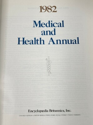 1982 Medical and Health Annual - Encyclopedia - Hardcover - Leather Bound-image