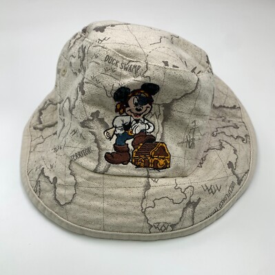 VTG Walt Disney World 90s Embroidered Pirates of the Caribbean Bucket Hat Teens-image