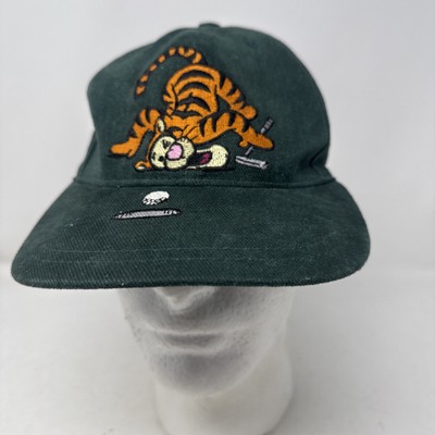 VTG 90s Walt Disney World WDW Tigger Adult Golf Hat Cap Green Embroidered Snap-image