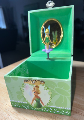 Disney Parks Peter Pan TINKERBELL WIND UP MUSIC JEWELRY BOX 