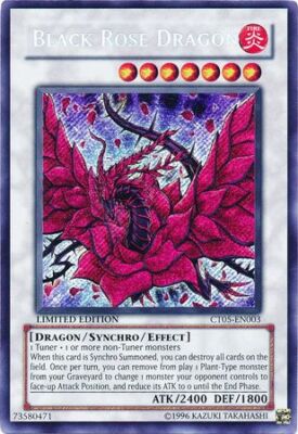 Black Rose Dragon - CT05-EN003 - Secret Rare PL Collector's Tin Yugioh-image