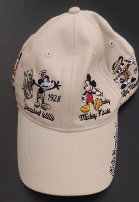 Walt Disney World Cap Mickey Mouse Through the Years Baseball Ball Cap Hat Tan-image