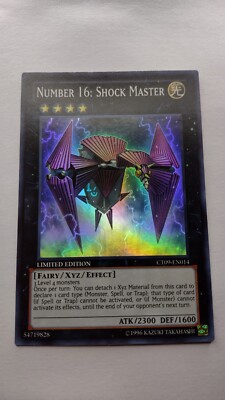 Yugioh Number 16: Shock Master Super Rare Limited CT09-EN014 MINT NM UNPLAYED-image