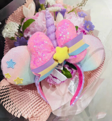 Shanghai DisneyParks Minnie Mouse Ears Sequins Spring Unicorns-Headband 2023-image