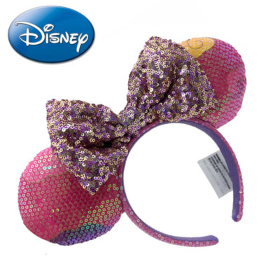 Chinese New Year Headband Disney.Parks Pink Sequin SHDR New Party Bow Ears-image