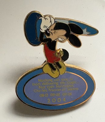 Disney Pin 35424 WDW Cast 2004 Hurricane Appreciation Mickey Sorcerer Hat-image