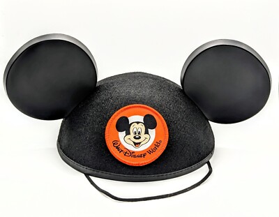 VINTAGE Adult Mickey Mouse Ears Felt Hat Plastic Ears Classic WALT DISNEY WORLD-image