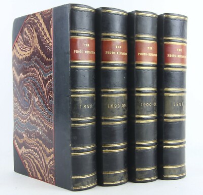 The Photo-Miniature 1899-1901 First 32 Issues Fine Leather Bound Four Volumes -image