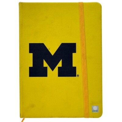 NCAA Michigan Wolverines 75 Page Leather Cover Bound 7