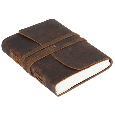 Handmade Leather Journal/Writing Notebook Diary/Bound Daily Notepad For Men &...-image