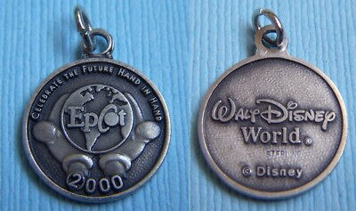 Vintage Walt Disney World 2000 Epcot Orlando Florida sterling charm-image