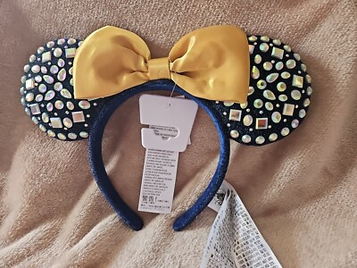 Disney Parks WDW 50th Anniversary Jeweled Minnie Mouse Headband Ears New Ship-image