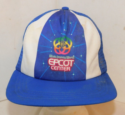 RARE 1980's WDW Disneys Epcot Center Advertising Trucker Mesh Hat-image