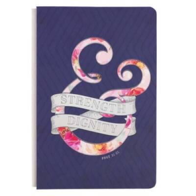 Strength and Dignity Quarter-Bound Hardcover Journal in Purple - Proverb - GOOD-image