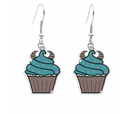 NEW MONSTER INC. CUPCAKE EARRINGS JEWELRY WALT DISNEY WORLD MINNIE MICKEY MOUSE-image