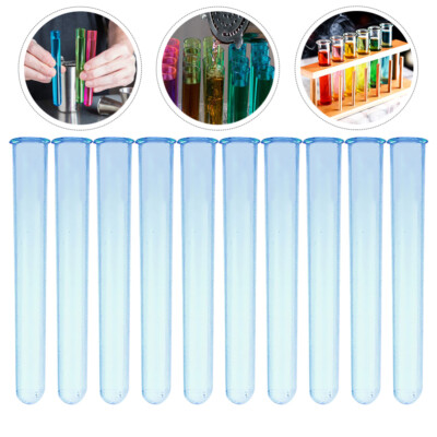 10pcs Science Test Tubes Plastic Laboratory Test Tubes-image
