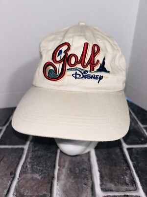 Walt Disney World Golf Headgear Hat. Unisex, OSFA, Adjustable, Beige.-image