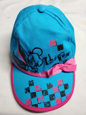Tinkerbell Disney Store Girl's Hat Cap Blue & Pink-image