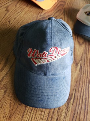 Walt Disney World Retro Ribbon Logo Official Blue/Gray Adjustable Baseball Hat-image