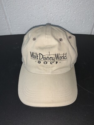 Vintage Walt Disney World Golf Ahead Beige Hat Cap Adjustable-image