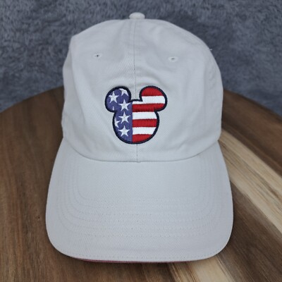 Disney Mickey Mouse Adult Baseball Hat w American Flag Walt Disney World Logo-image