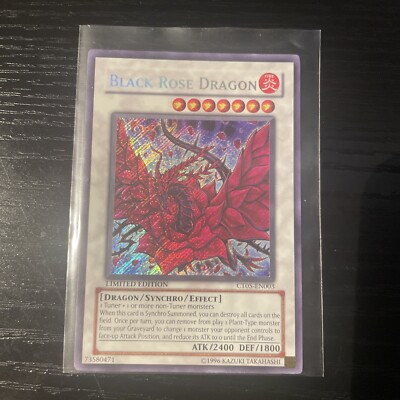 YUGIOH Black Rose Dragon Secret Rare CT05-EN003  LIMITED/E NM-image