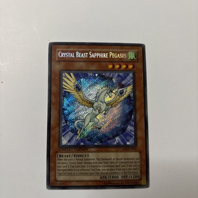 Yu-Gi-Oh! Crystal Beast Sapphire Pegasus CT04-EN002 Limited Secret Rare NM-image